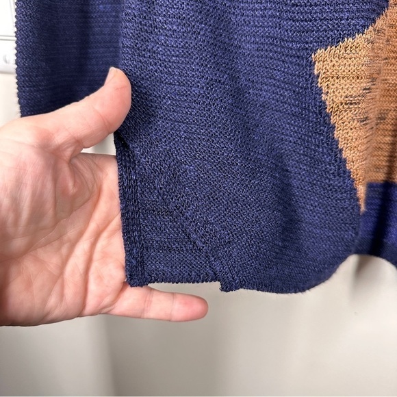 Nic + Zoe Linen Blend Color Block Knit Pullover XL - Picture 5 of 8